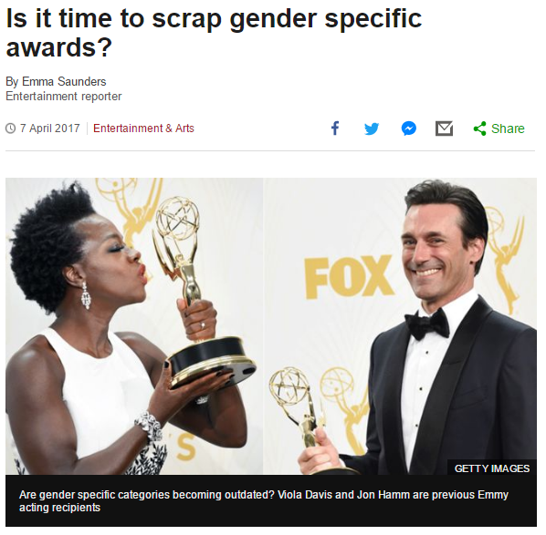 “Is it time to scrap gender specific awards?”