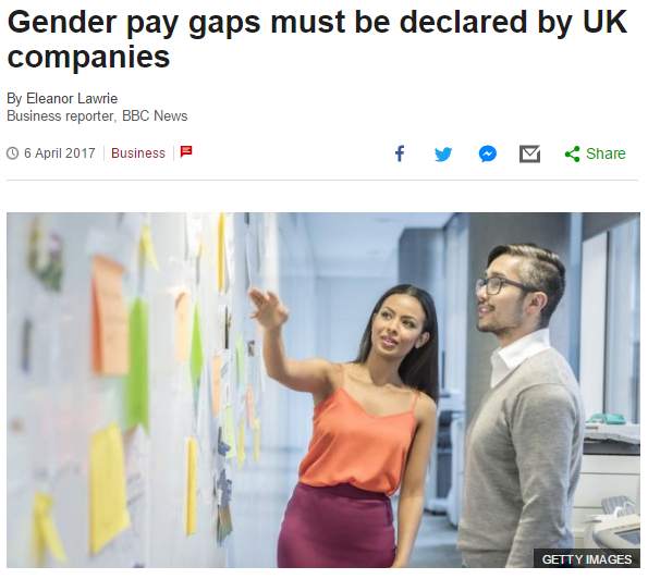 “Gender pay gaps must be declared by UK companies”